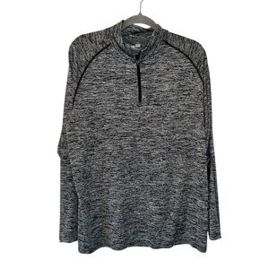 Gray & Black Long Sleeve Workout Top Shirt Under Armour Athletic Women’s Large!